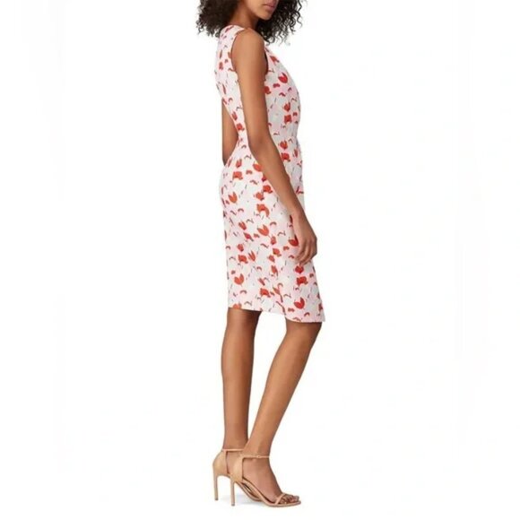 BLACK HALO Avilla Floral Sheath Dress in Pink & Red Women’s SIZE 8 & 10 - Picture 2 of 13